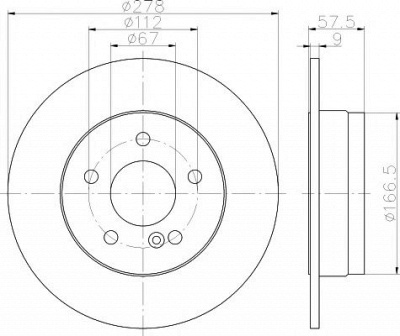 HELLA PAGID 8dd355114181 -  Тормозной диск